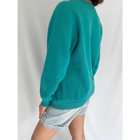 90s vintage reworked green spoiled rotten funny quote phrase pullover sweater - Picture 4 of 8